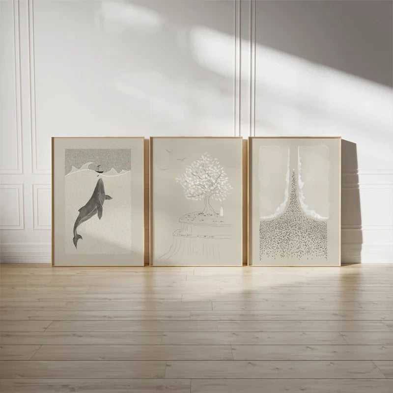 3pc Biblical Wonders Prints - Christian Minimalist Art for Modern Spaces - captivatingconversationsstarters