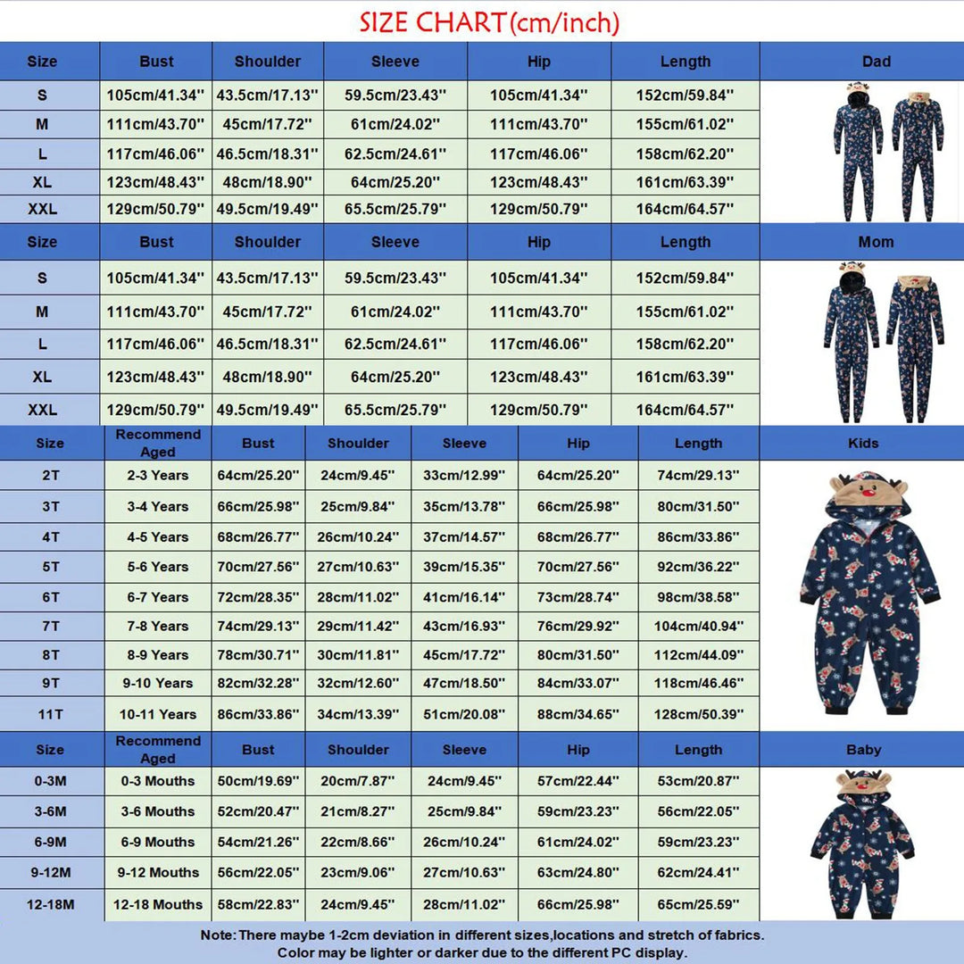 Reindeer Wonderland Family Onesie Pajamas - captivatingconversationsstarters