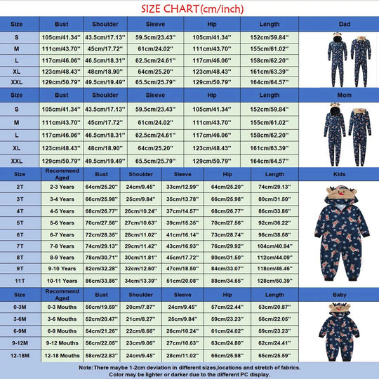 Reindeer Wonderland Family Onesie Pajamas - captivatingconversationsstarters