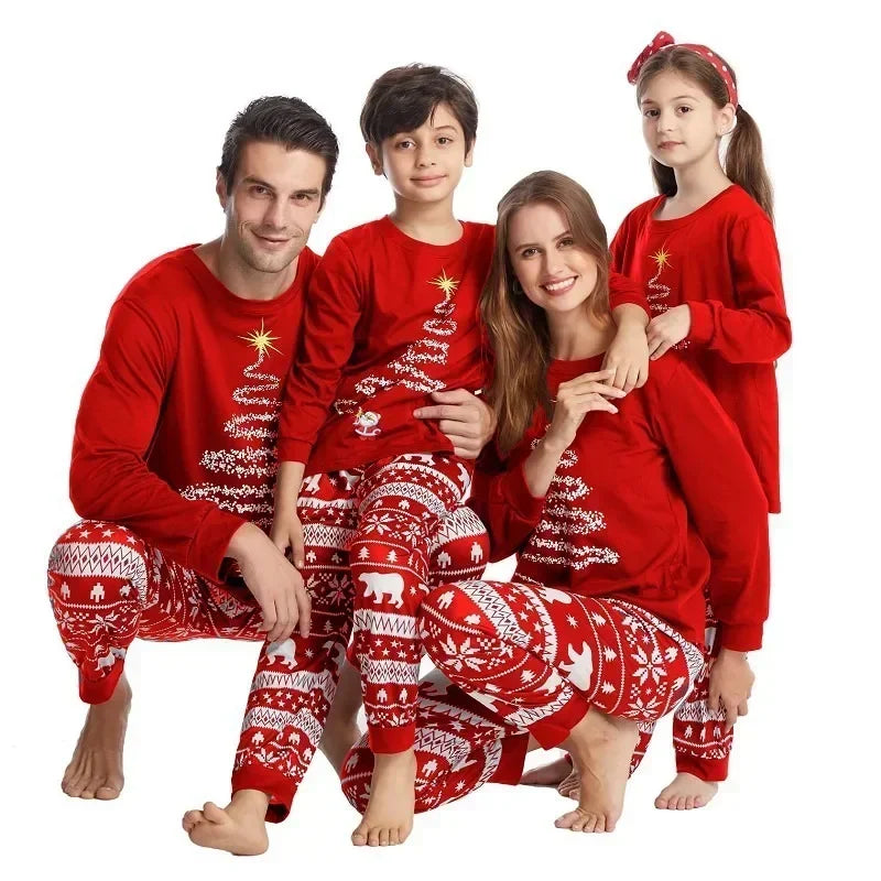 Tinsel Tree & Polar Bear Family Pajamas - captivatingconversationsstarters