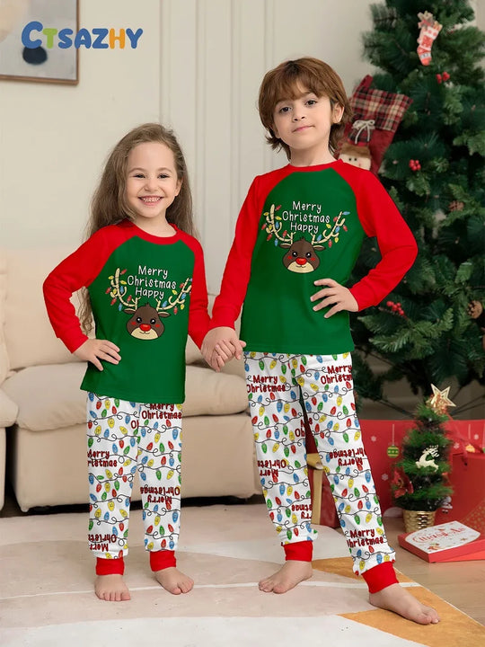 Jolly Reindeer Family Pajamas - captivatingconversationsstarters