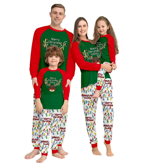 Jolly Reindeer Family Pajamas - captivatingconversationsstarters