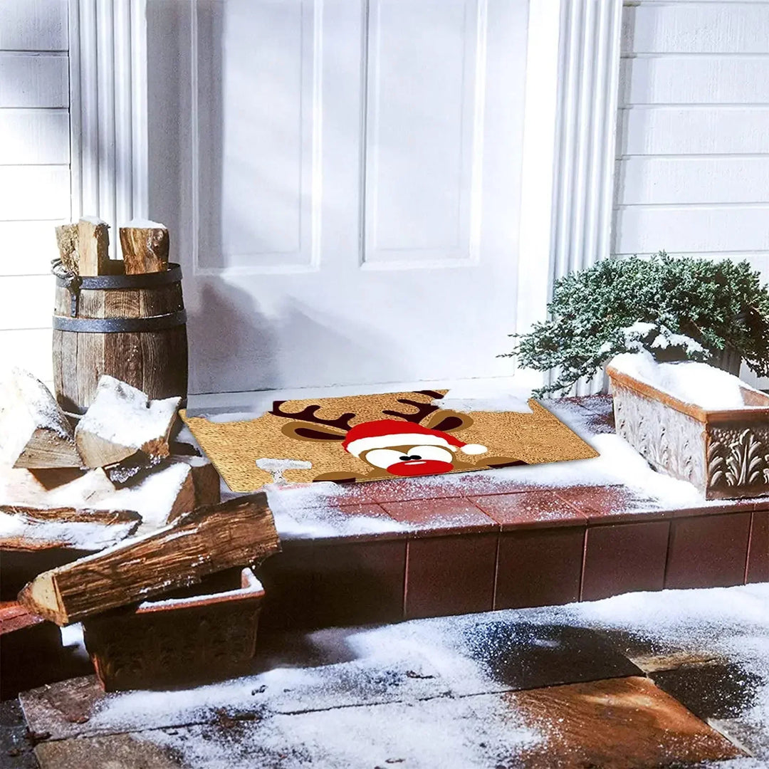 Merry Xmas Christmas Doormat - Festive Holiday Entrance Rug for Indoor & Outdoor Decor - captivatingconversationsstarters