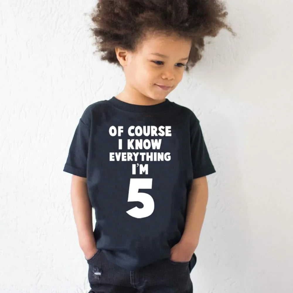Of Course, I Know Everything - Kids Birthday Top - captivatingconversationsstarters