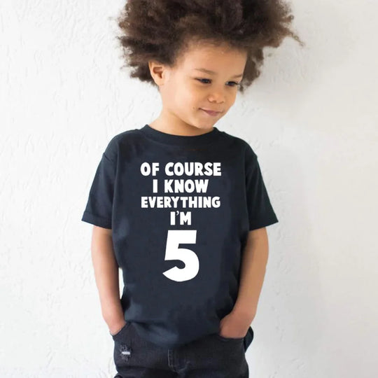 Of Course, I Know Everything - Kids Birthday Top - captivatingconversationsstarters