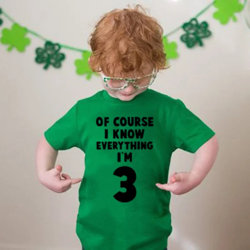 Of Course, I Know Everything - Kids Birthday Top - captivatingconversationsstarters