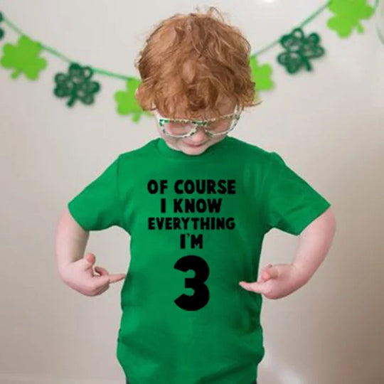 Of Course, I Know Everything - Kids Birthday Top - captivatingconversationsstarters