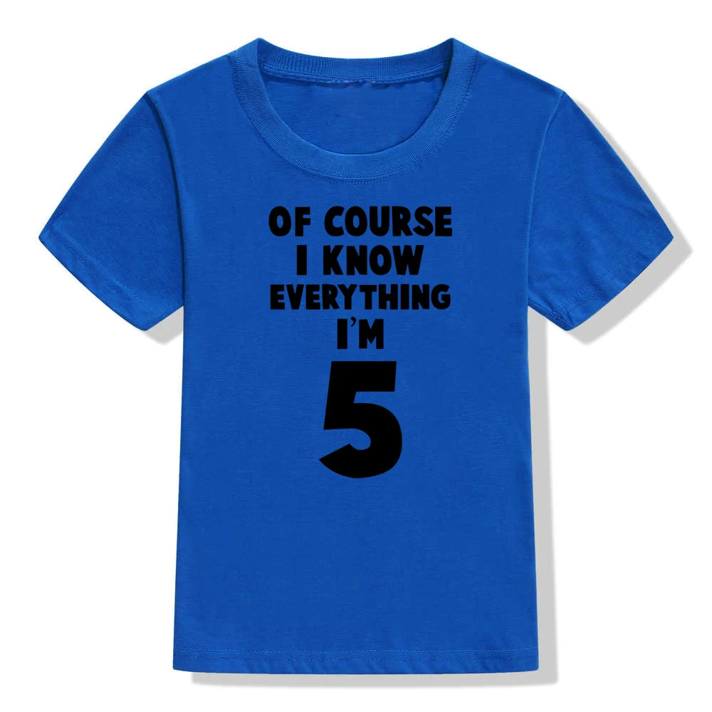 Of Course, I Know Everything - Kids Birthday Top - captivatingconversationsstarters