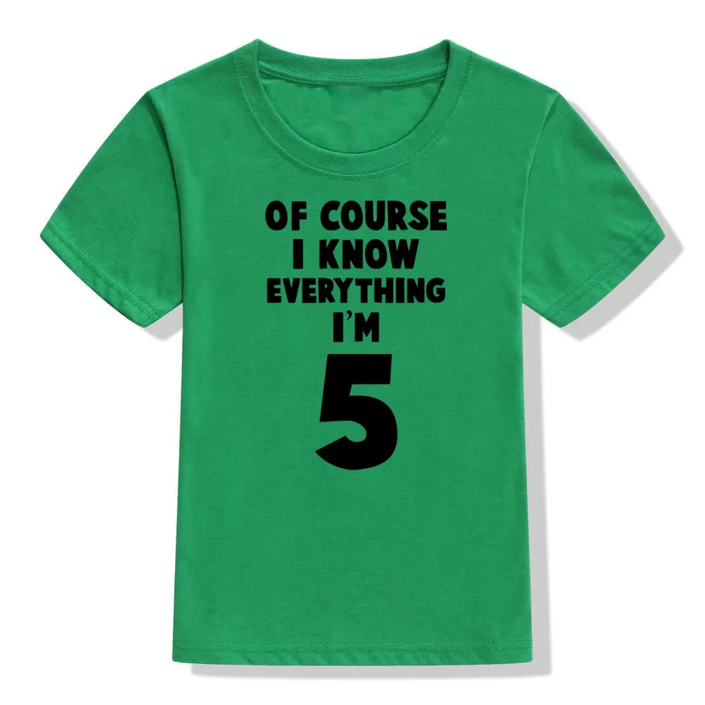 Of Course, I Know Everything - Kids Birthday Top - captivatingconversationsstarters