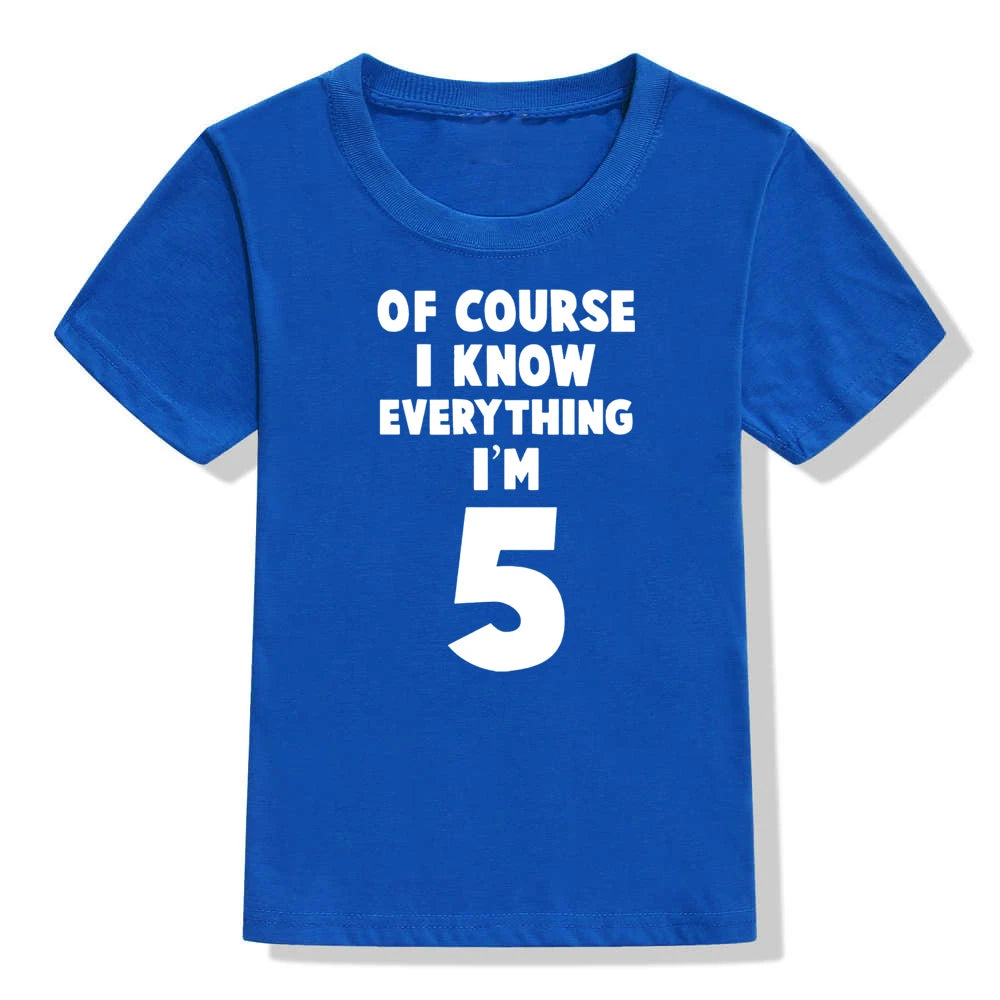 Of Course, I Know Everything - Kids Birthday Top - captivatingconversationsstarters