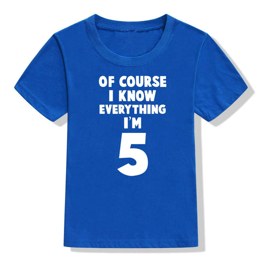 Of Course, I Know Everything - Kids Birthday Top - captivatingconversationsstarters
