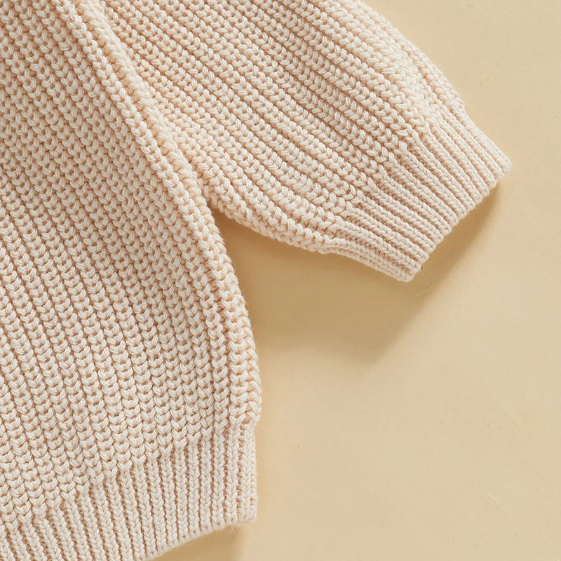 Unisex Valentine’s Day Knit Sweater for Toddlers - Long Sleeve O-Neck Heart Embroidery Pullover | Sizes 6M-4Y | Daily Wear for Boys & Girls - captivatingconversationsstarters