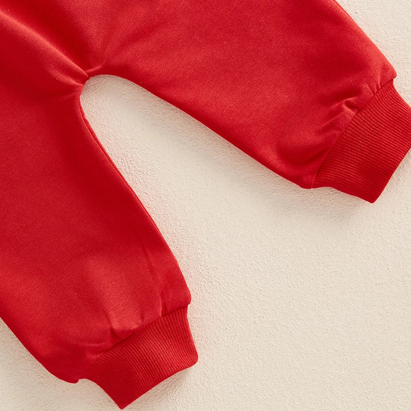 Adorable Toddler Boy Valentine's Day Outfit - Heart Print Raglan Long Sleeve Shirt & Solid Pants Set (0-3Y) | Casual Knit 2-Piece for Baby Boys - captivatingconversationsstarters