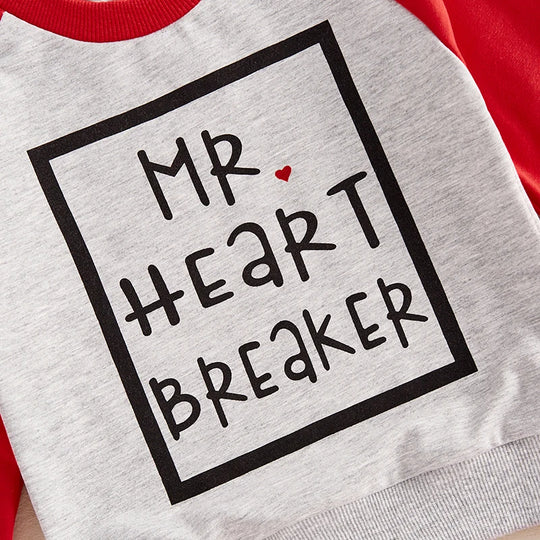 Adorable Toddler Boy Valentine's Day Outfit - Heart Print Raglan Long Sleeve Shirt & Solid Pants Set (0-3Y) | Casual Knit 2-Piece for Baby Boys - captivatingconversationsstarters