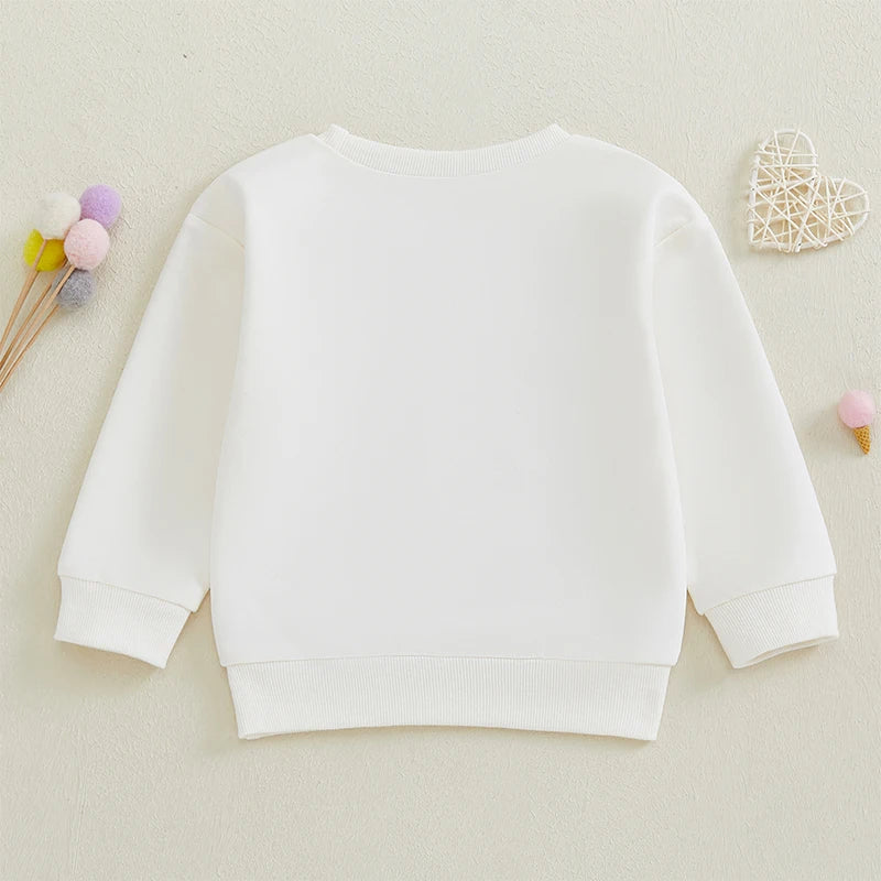 Adorable Toddler Valentine's Day Heart & Donut Sweatshirt | Long Sleeve Pullover for Little Girls - All-Season Comfort - captivatingconversationsstarters