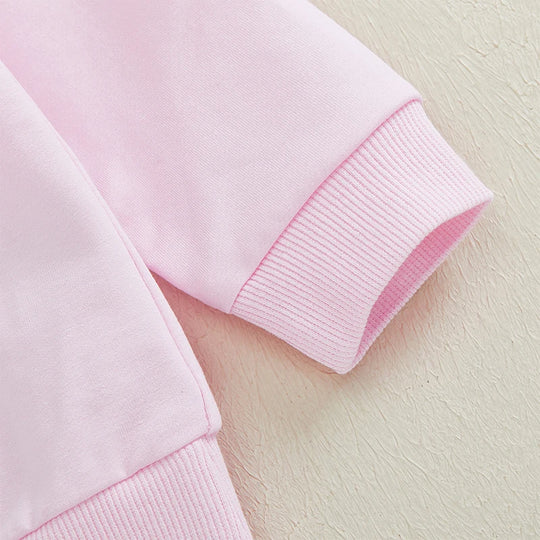 Adorable Toddler Valentine's Day Heart & Donut Sweatshirt | Long Sleeve Pullover for Little Girls - All-Season Comfort - captivatingconversationsstarters