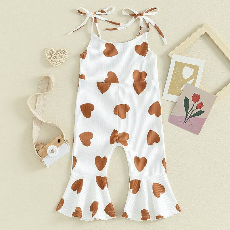 Adorable Kids Valentine’s Day Bell-Bottom Jumpsuit – Heart Print Sleeveless Romper for Girls, Ages 1-5 | Perfect for Spring & Autumn - captivatingconversationsstarters