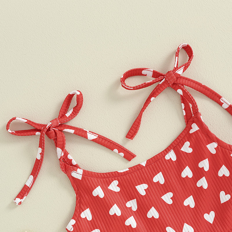 Adorable Kids Valentine’s Day Bell-Bottom Jumpsuit – Heart Print Sleeveless Romper for Girls, Ages 1-5 | Perfect for Spring & Autumn - captivatingconversationsstarters