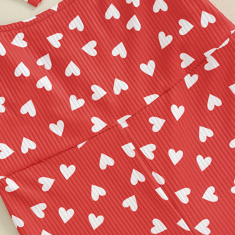 Adorable Kids Valentine’s Day Bell-Bottom Jumpsuit – Heart Print Sleeveless Romper for Girls, Ages 1-5 | Perfect for Spring & Autumn - captivatingconversationsstarters