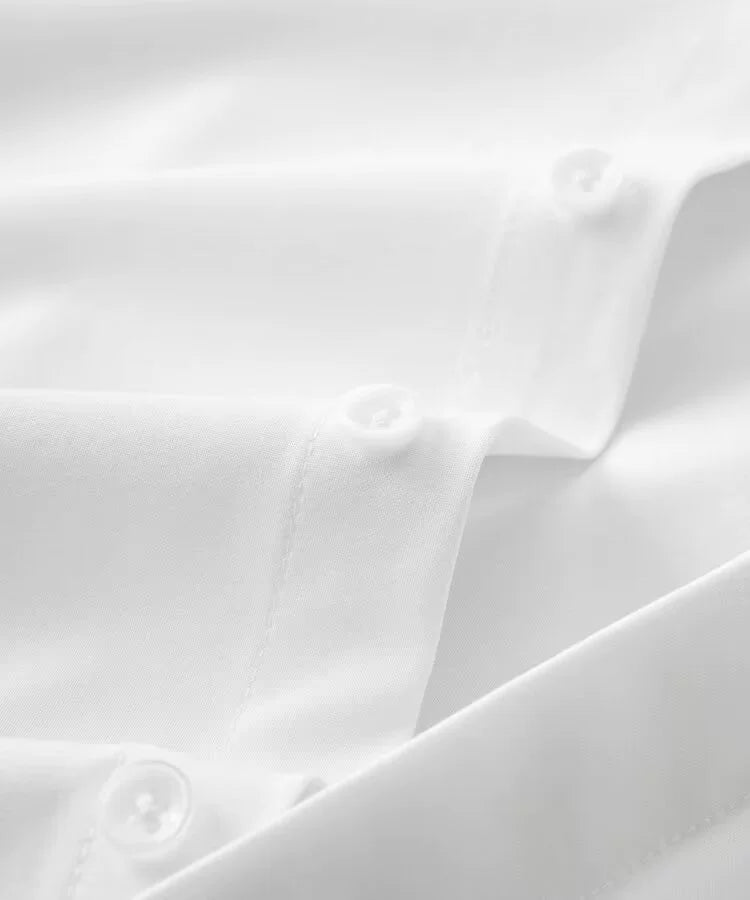 Stylish Stand-Up Collar Long-Sleeved Stretch Shirt - Slim Fit Non-Iron Casual Workwear for Men - captivatingconversationsstarters