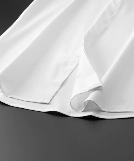 Stylish Stand-Up Collar Long-Sleeved Stretch Shirt - Slim Fit Non-Iron Casual Workwear for Men - captivatingconversationsstarters