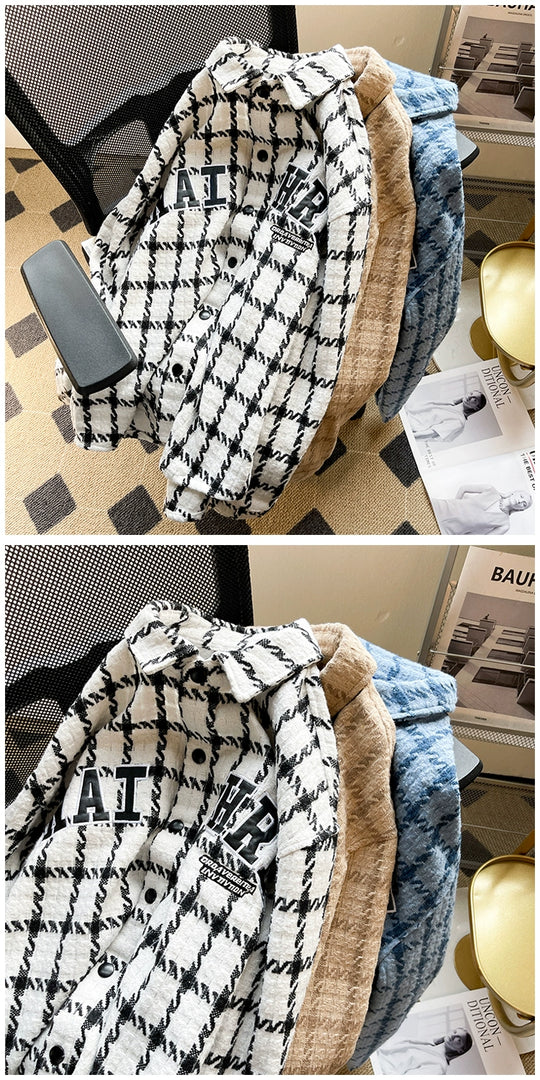 Classic Lapel Loose Gingham Jacket – Trendy Lightweight Outerwear for Youthful Style & Everyday Comfort - captivatingconversationsstarters