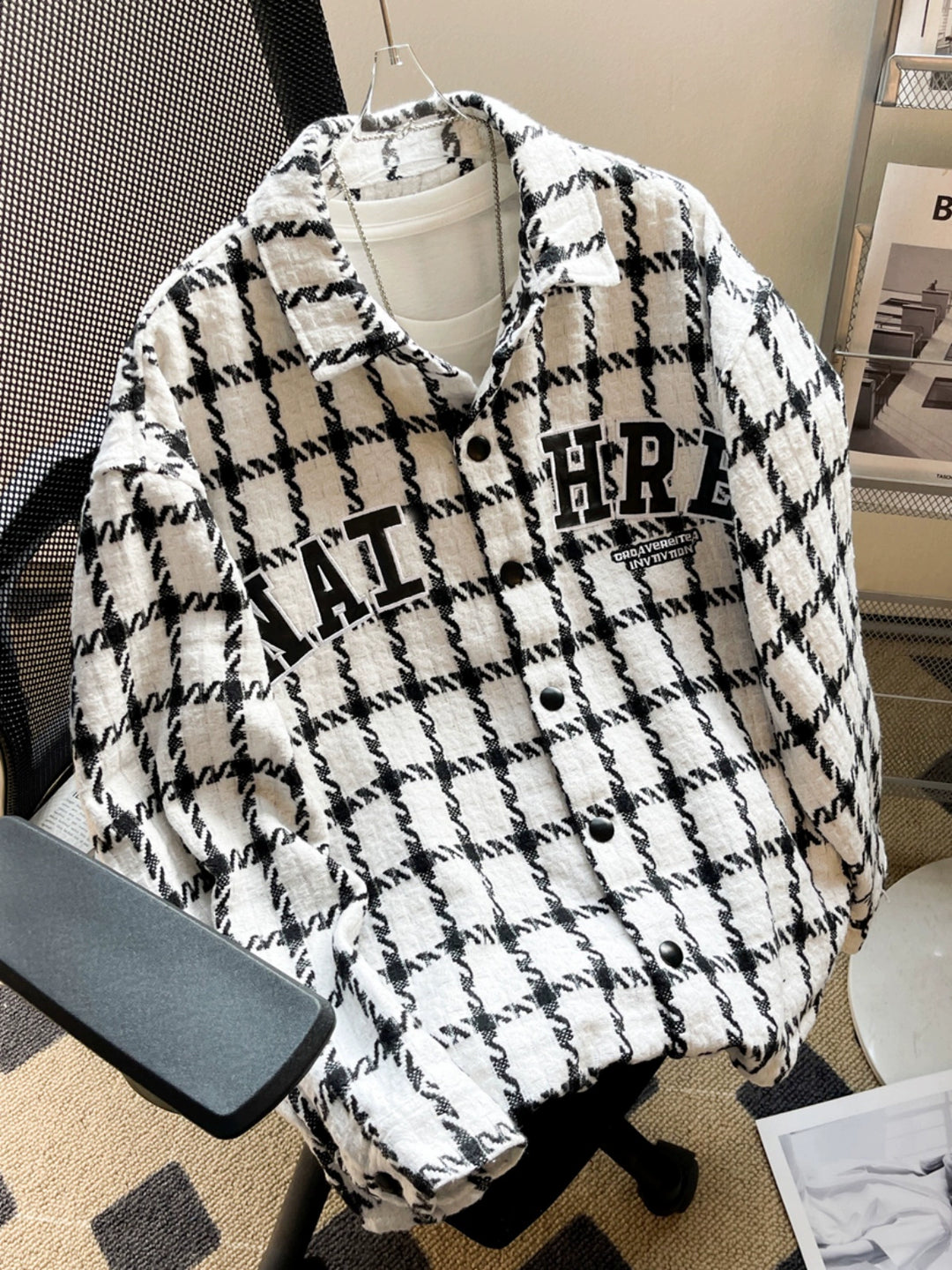 Classic Lapel Loose Gingham Jacket – Trendy Lightweight Outerwear for Youthful Style & Everyday Comfort - captivatingconversationsstarters