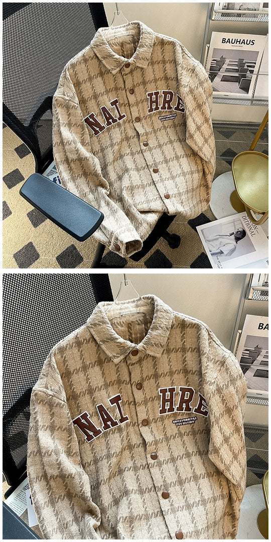 Classic Lapel Loose Gingham Jacket – Trendy Lightweight Outerwear for Youthful Style & Everyday Comfort - captivatingconversationsstarters