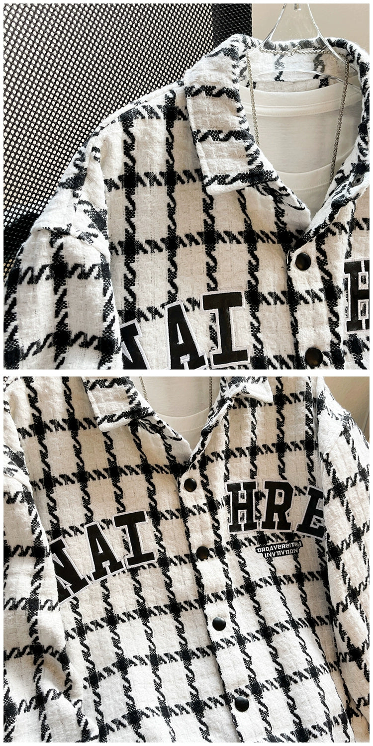 Classic Lapel Loose Gingham Jacket – Trendy Lightweight Outerwear for Youthful Style & Everyday Comfort - captivatingconversationsstarters