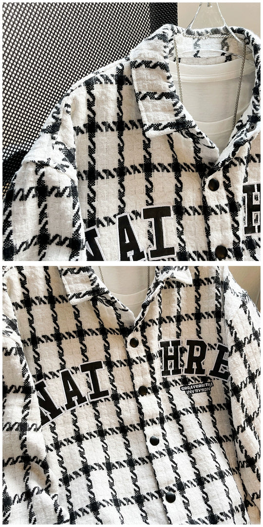 Classic Lapel Loose Gingham Jacket – Trendy Lightweight Outerwear for Youthful Style & Everyday Comfort - captivatingconversationsstarters