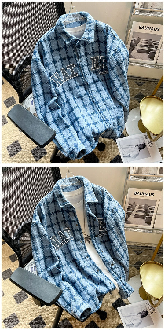 Classic Lapel Loose Gingham Jacket – Trendy Lightweight Outerwear for Youthful Style & Everyday Comfort - captivatingconversationsstarters