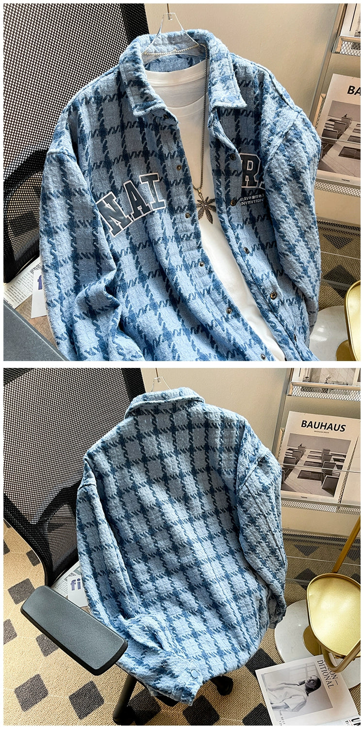 Classic Lapel Loose Gingham Jacket – Trendy Lightweight Outerwear for Youthful Style & Everyday Comfort - captivatingconversationsstarters