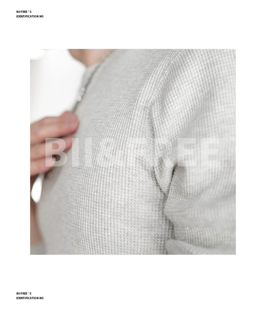 Heavyweight Retro Men’s Cotton Long Sleeve T-Shirt – Trendy Casual Crewneck for Autumn Style - captivatingconversationsstarters