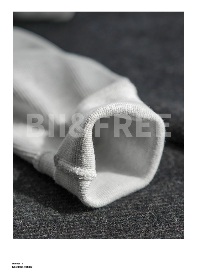 Heavyweight Retro Men’s Cotton Long Sleeve T-Shirt – Trendy Casual Crewneck for Autumn Style - captivatingconversationsstarters