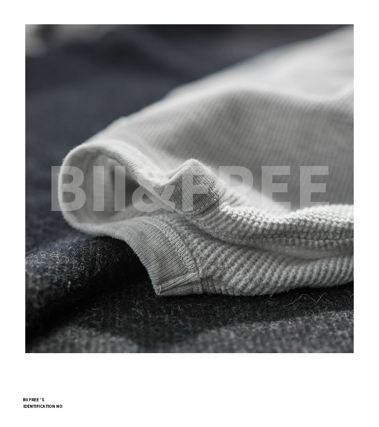 Heavyweight Retro Men’s Cotton Long Sleeve T-Shirt – Trendy Casual Crewneck for Autumn Style - captivatingconversationsstarters