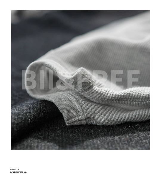 Heavyweight Retro Men’s Cotton Long Sleeve T-Shirt – Trendy Casual Crewneck for Autumn Style - captivatingconversationsstarters