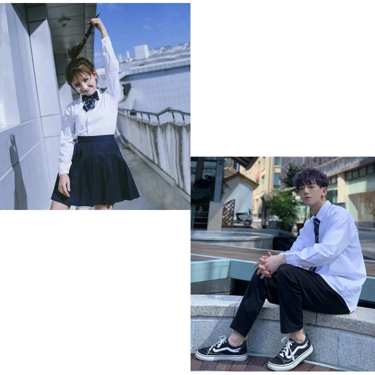 Pure White Long Sleeve Shirt - Classic Cotton Elegance for Teens | No-Iron, Youthful Fit for Autumn Comfort - captivatingconversationsstarters