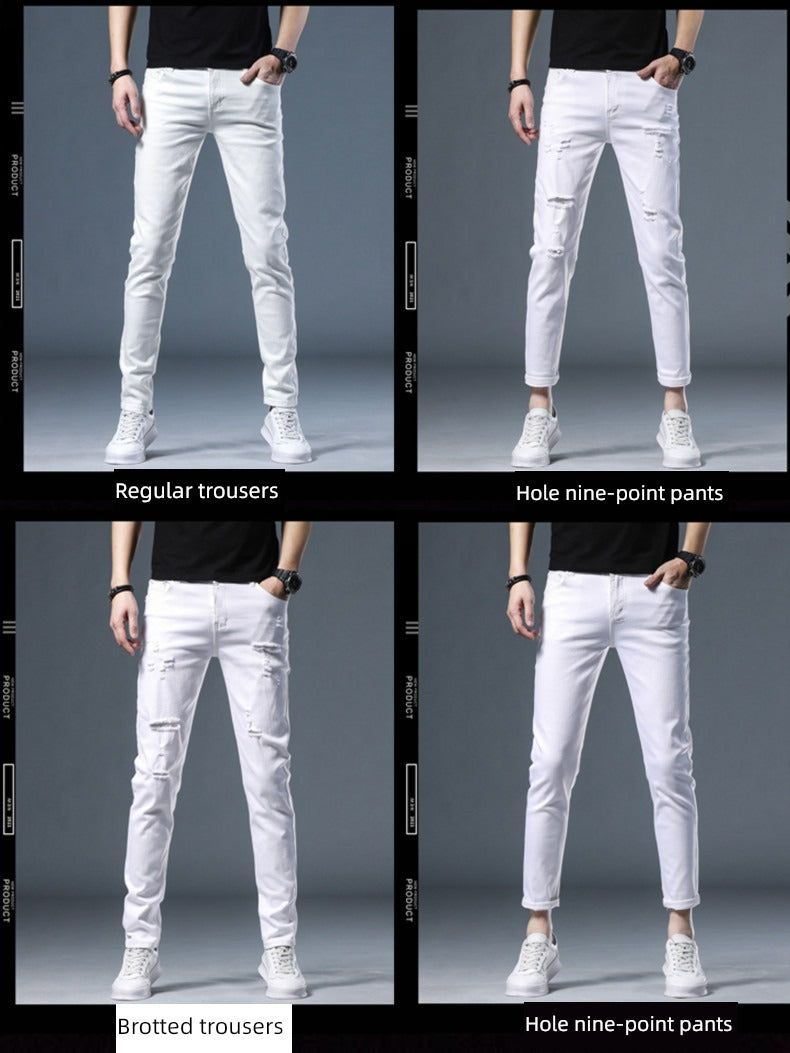 Velvet White Slim-Fit Cropped Jeans – Stylish Youthful Denim with Micro Stretch & Stone-Wash Finish - captivatingconversationsstarters
