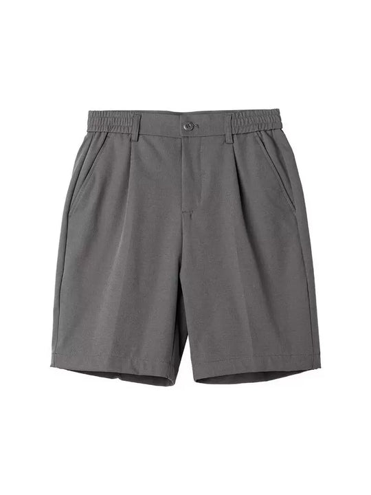 White Elastic Waist Casual Shorts - Trendy Summer Essential for Teens & Youth | Lightweight, Stylish Fit - captivatingconversationsstarters