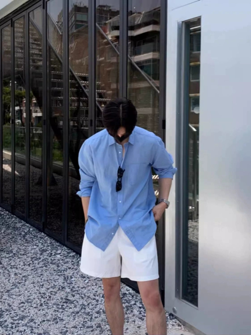 White Elastic Waist Casual Shorts - Trendy Summer Essential for Teens & Youth | Lightweight, Stylish Fit - captivatingconversationsstarters