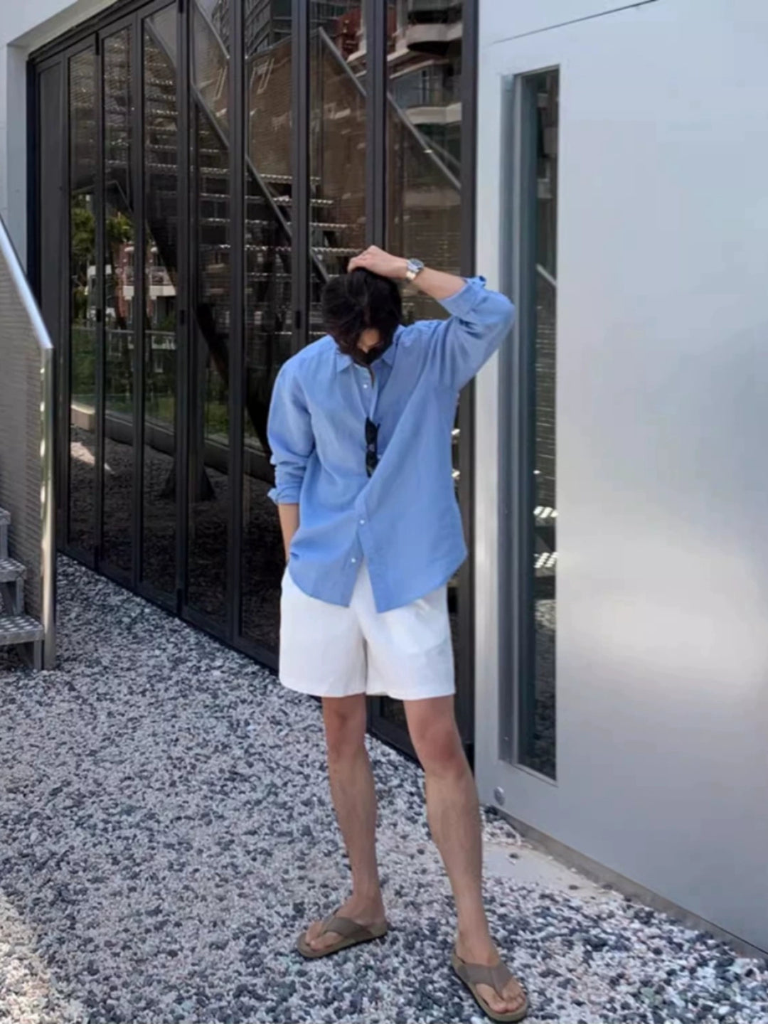 White Elastic Waist Casual Shorts - Trendy Summer Essential for Teens & Youth | Lightweight, Stylish Fit - captivatingconversationsstarters