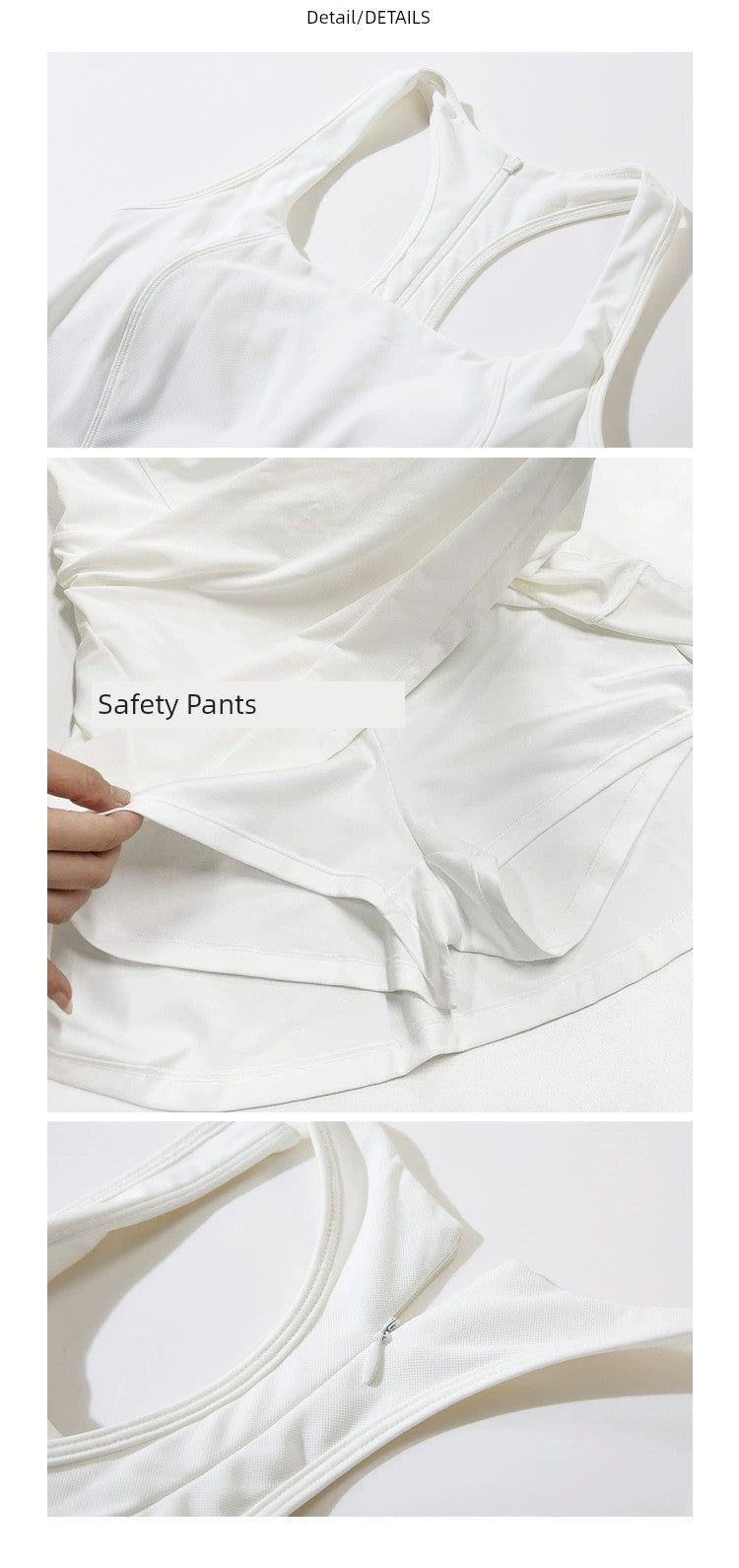 Chic White Thigh-Length Quick-Dry Dress – Breathable, Ultra-Light, & Sweat-Wicking Short Sleeve Athletic Wear for Active Women - captivatingconversationsstarters