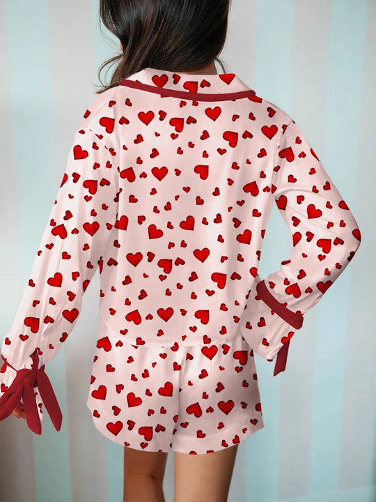Women’s Valentine’s Day Pajamas | All-Over Heart Print in Red or Pink – Cozy, Cute, and Perfect for Love Season - captivatingconversationsstarters