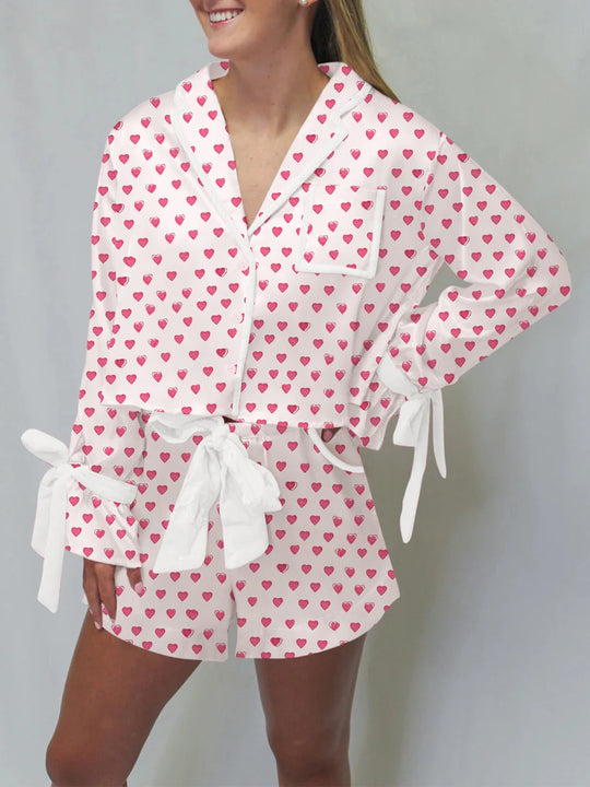 Women’s Valentine’s Day Pajamas | All-Over Heart Print in Red or Pink – Cozy, Cute, and Perfect for Love Season - captivatingconversationsstarters