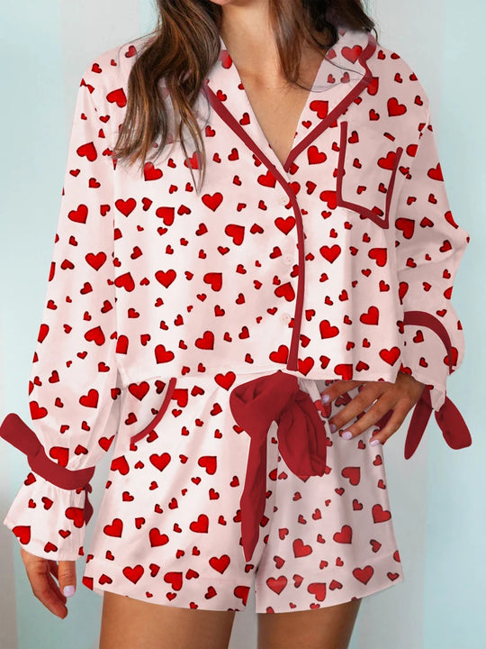 Women’s Valentine’s Day Pajamas | All-Over Heart Print in Red or Pink – Cozy, Cute, and Perfect for Love Season - captivatingconversationsstarters