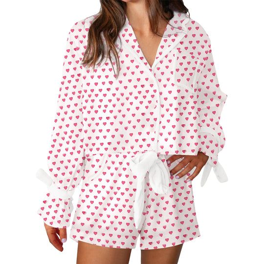 Women’s Valentine’s Day Pajamas | All-Over Heart Print in Red or Pink – Cozy, Cute, and Perfect for Love Season - captivatingconversationsstarters