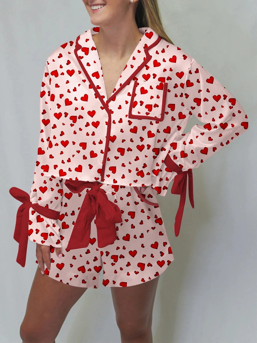 Women’s Valentine’s Day Pajamas | All-Over Heart Print in Red or Pink – Cozy, Cute, and Perfect for Love Season - captivatingconversationsstarters
