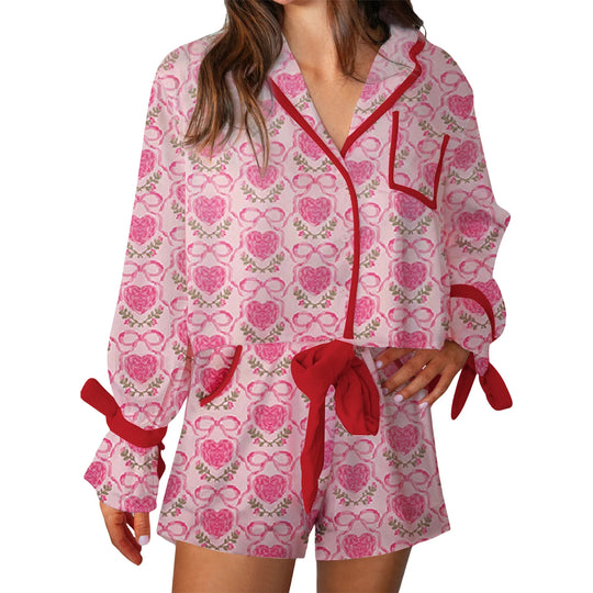 Women’s Valentine’s Day Pajamas | All-Over Heart Print in Red or Pink – Cozy, Cute, and Perfect for Love Season - captivatingconversationsstarters