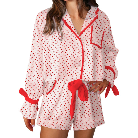 Women’s Valentine’s Day Pajamas | All-Over Heart Print in Red or Pink – Cozy, Cute, and Perfect for Love Season - captivatingconversationsstarters