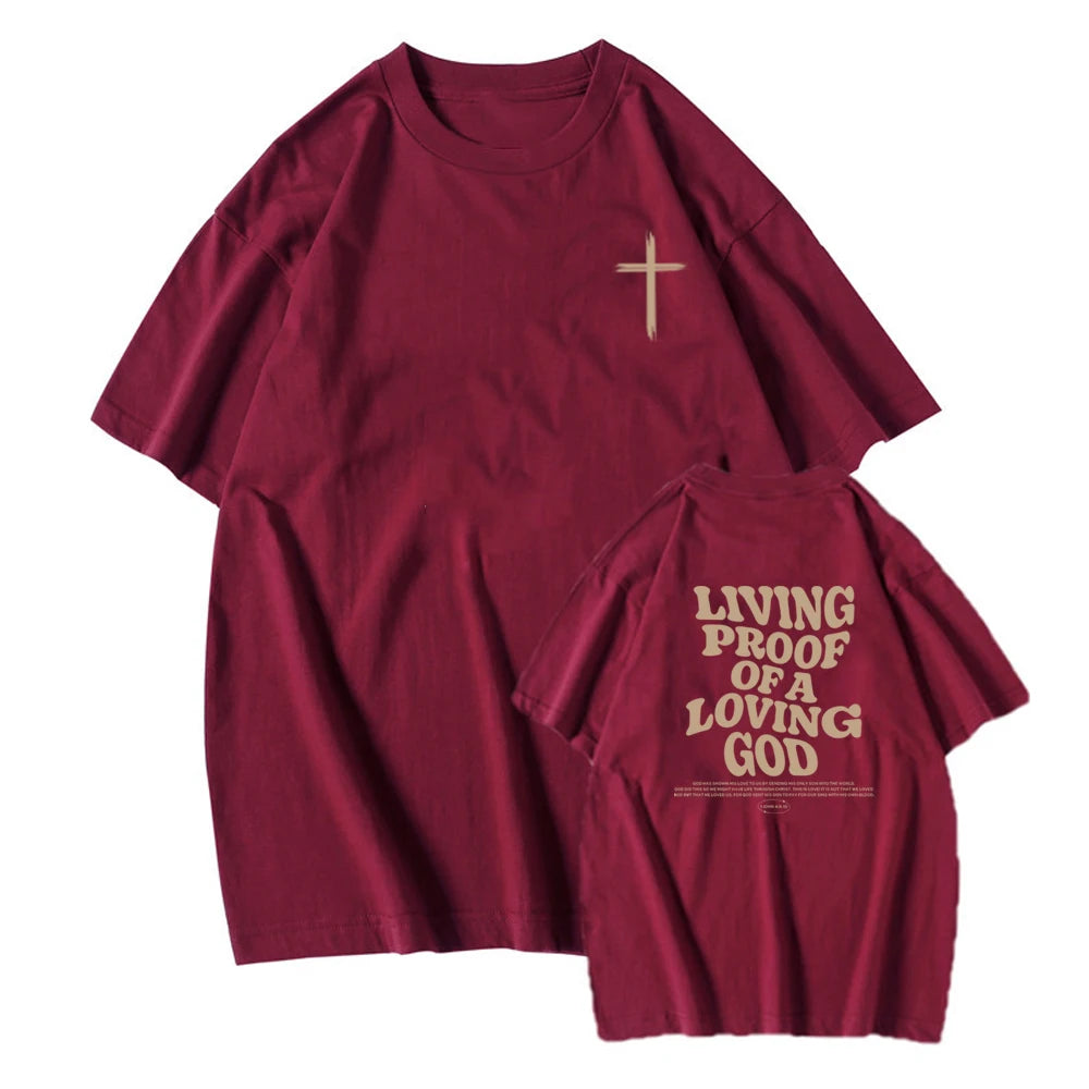 Living Proof of a Living God - Bold Christian T-Shirt | Faith-Based Apparel - captivatingconversationsstarters